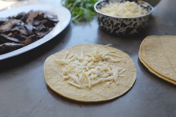 Mushroom & Caramelized Onion Quesadillas // shutterbean