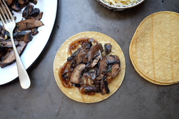 Mushroom & Caramelized Onion Quesadillas // shutterbean