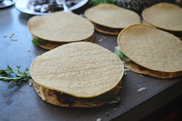 Mushroom & Caramelized Onion Quesadillas // shutterbean