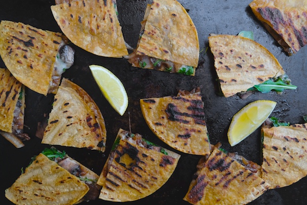 Mushroom & Caramelized Onion Quesadillas // shutterbean