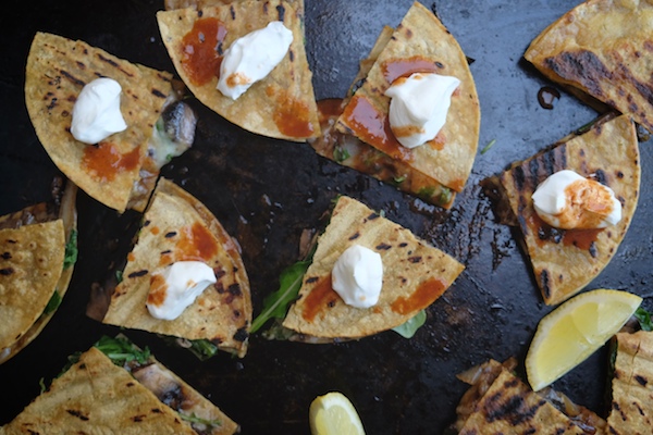 Mushroom & Caramelized Onion Quesadillas // shutterbean