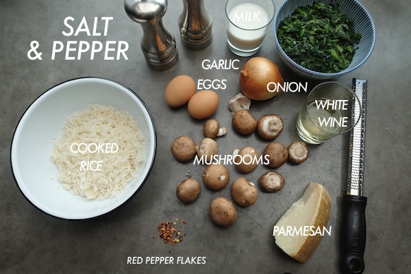 Mushroom & Spinach Baked Rice Bowls // shutterbean