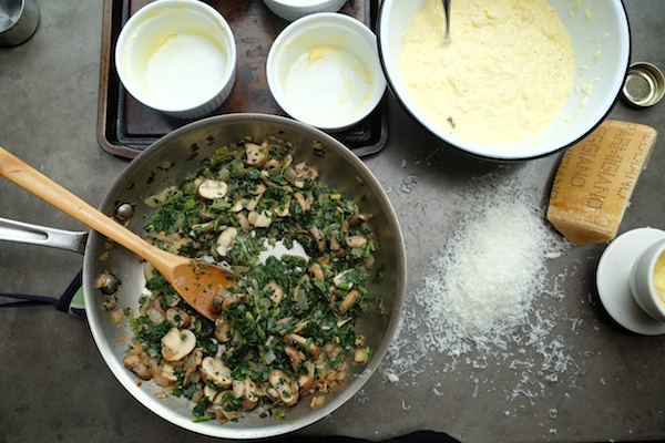 Mushroom & Spinach Baked Rice Bowls // shutterbean