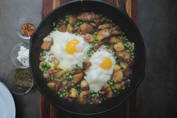 Bacon Pesto Potato Hash // shutterbean