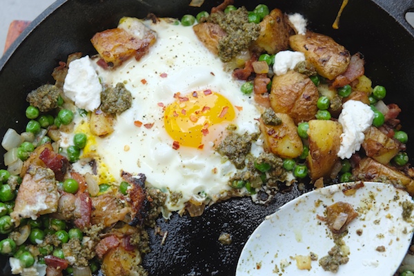 Bacon Pesto Potato Hash // shutterbean