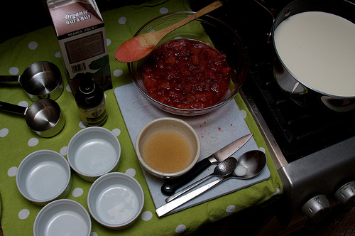 Strawberry Rhubarb Panna Cotta