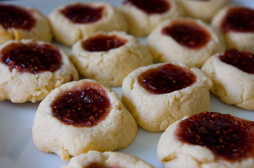 Raspberry Thumbprint Cookies