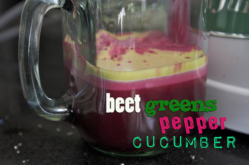 Beet Greens, Pepper & Cucumber Juice