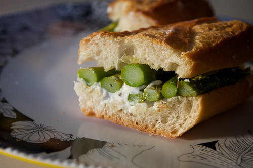 Asparagus & Goat Cheese Sandwiches