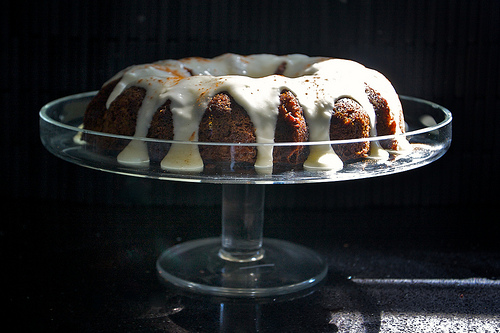 Carrot Pineapple Bundt Cake w/ Sour Cream Frosting