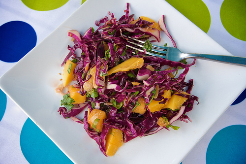 Asian Inspired Mango Orange Slaw