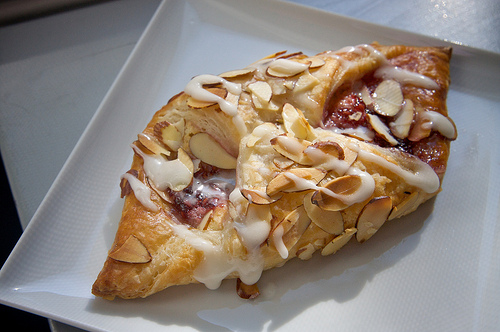 Raspberry Linzer Cheese Danishes