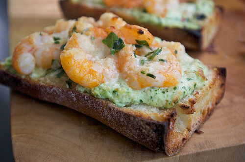 Shrimp Scampi Pizza Bread