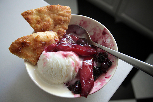 Roasted Mangoes & Blueberries