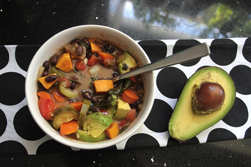 Hearty Black Bean & Sweet Potato Soup