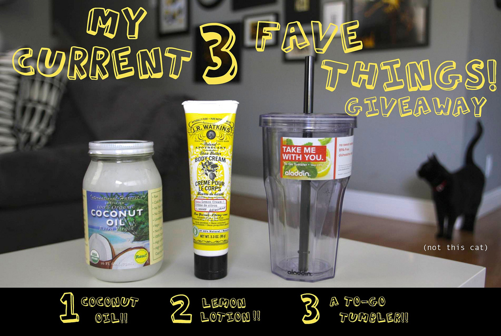 My Current 3 Fave Things! Giveaway!