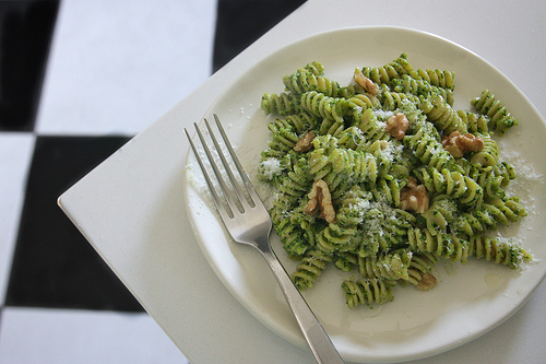 Kale Walnut Pesto Pasta