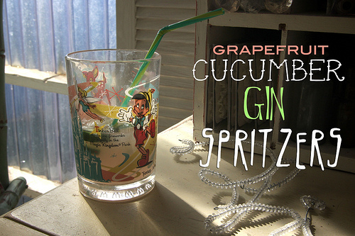 Grapefruit Cucumber Gin Spritzers