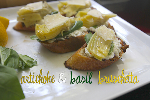 Artichoke & Basil Bruschetta