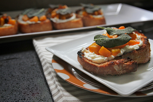 Butternut Squash Ricotta & Sage Crostini