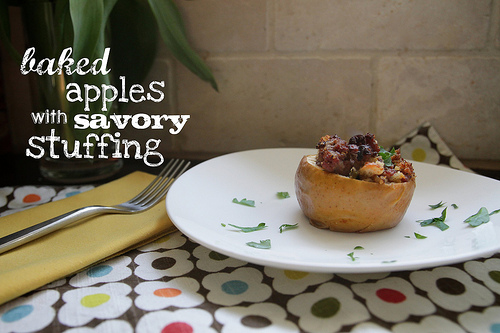 Baked Apples with Savory Stuffing