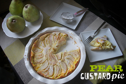 Pear Custard Pie