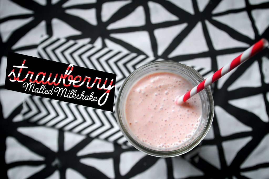 Strawberry Malted Milkshake