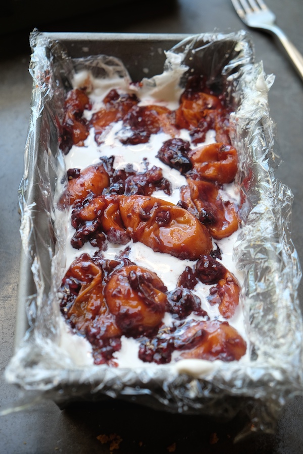 Apricot Raspberry Ice Cream Cake // shutterbean