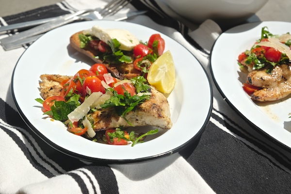 Grilled Chicken with Tomato Parsley Salad // shutterbean