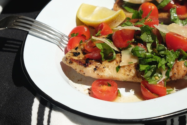 Grilled Chicken with Tomato Parsley Salad // shutterbean