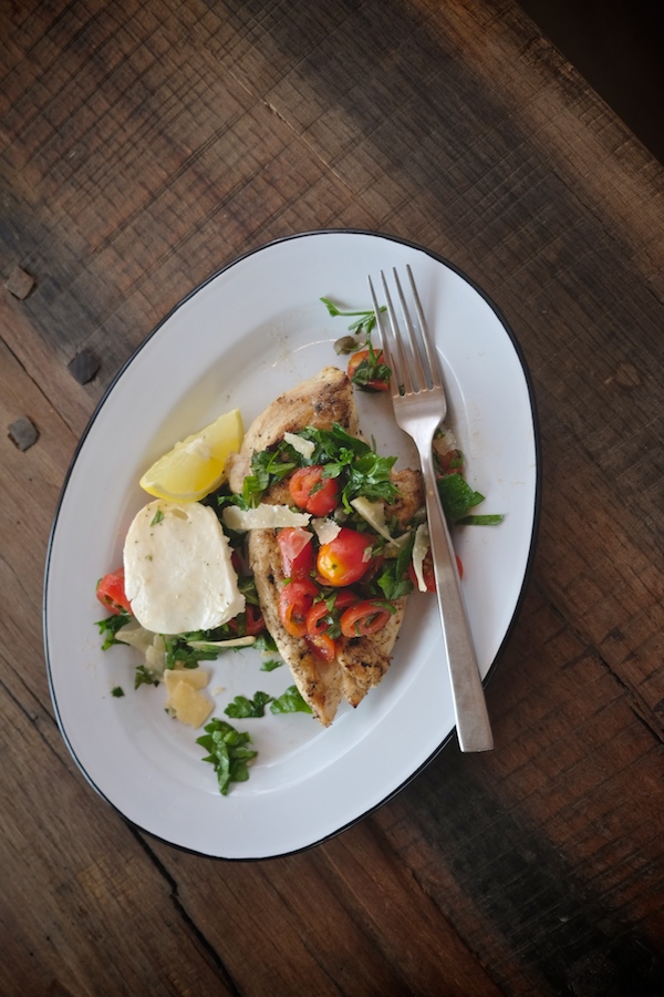 Grilled Chicken with Tomato Parsley Salad // shutterbean