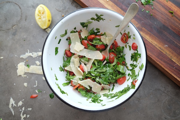 Grilled Chicken with Tomato Parsley Salad // shutterbean