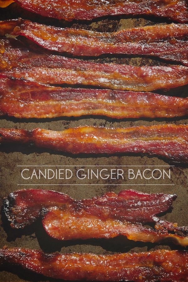 Bacon gets enhanced with a rub made of crystalized ginger, brown sugar & maple syrup. After baking in the oven it becomes Candied Ginger Bacon. Find the recipe on Shutterbean.com !