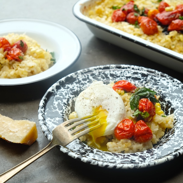 Baked Corn & Tomato Risotto // shutterbean