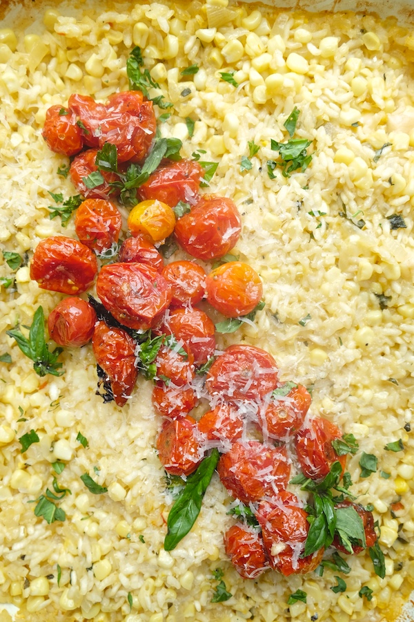 Baked Corn & Tomato Risotto // shutterbean