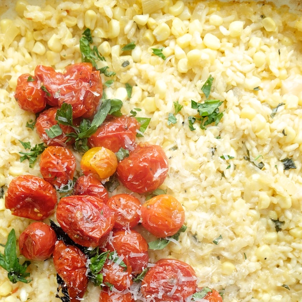 Baked Corn & Tomato Risotto // shutterbean