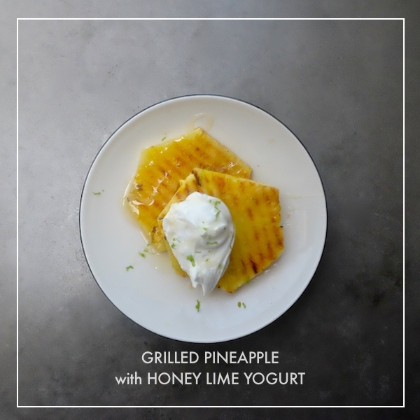 Grilled Pineapple with Honey Lime Yogurt // shutterbean