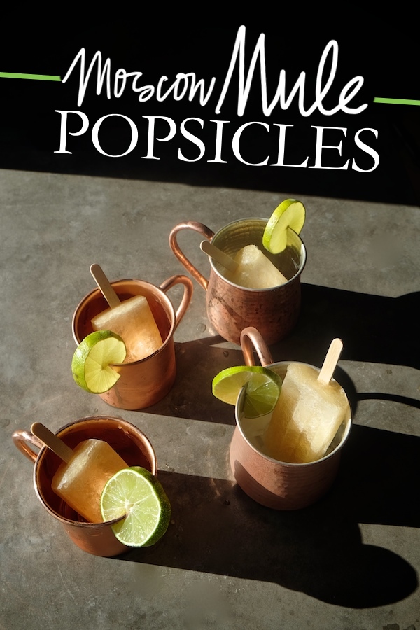 Combine your favorite cocktail with a popsicle with these Moscow Mule Popsicles! Recipe on Shutterbean.com 