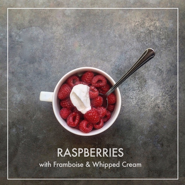 Raspberries with Framboise & Cream