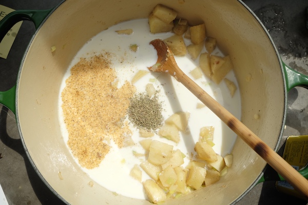 For those chilly Summer nights, make Corn & Shrimp Chowder. Pairs perfectly with grilled garlic bread. Recipe on Shutterbean.com