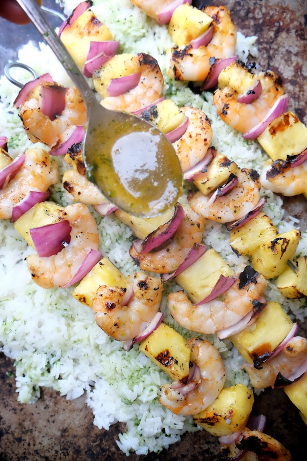 Grilled Shrimp & Pineapple Skewers // shutterbean