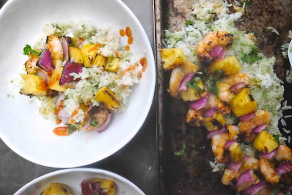 Grilled Shrimp & Pineapple Skewers // shutterbean