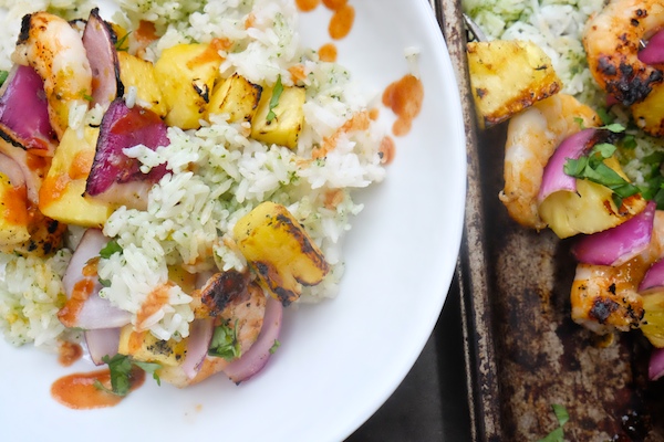 Grilled Shrimp & Pineapple Skewers // shutterbean