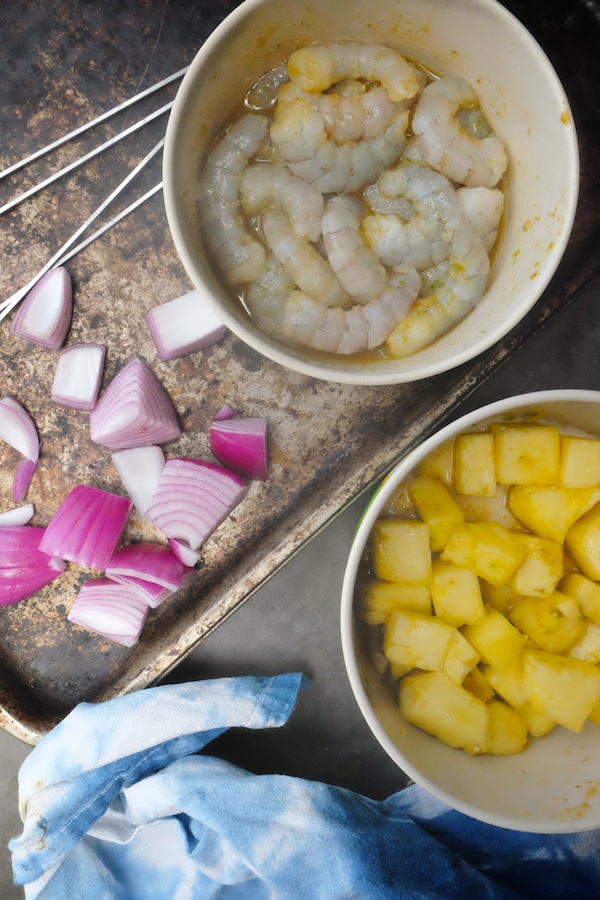 Grilled Shrimp & Pineapple Skewers // shutterbean