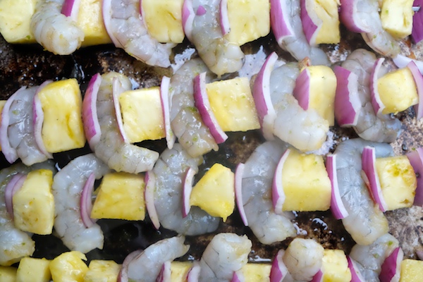 Grilled Shrimp & Pineapple Skewers // shutterbean