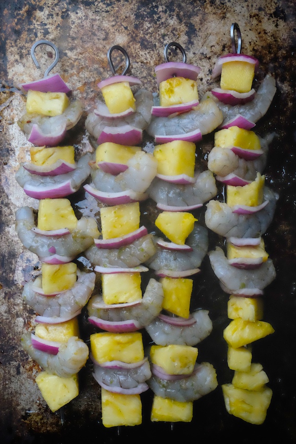 Grilled Shrimp & Pineapple Skewers // shutterbean