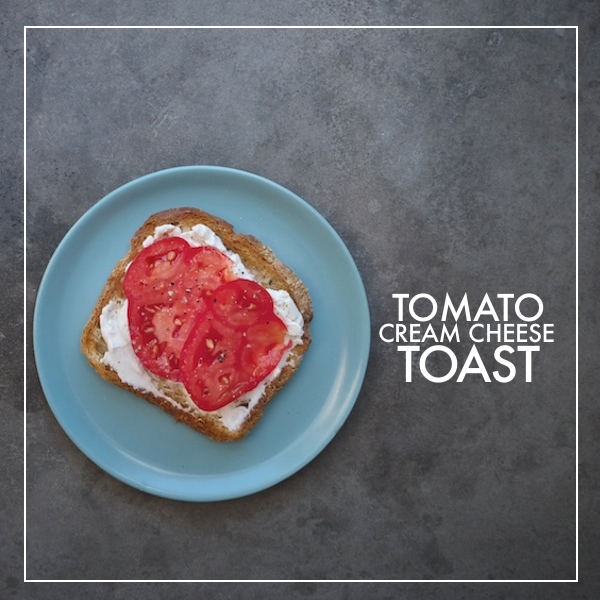 Tomato Cream Cheese Toast