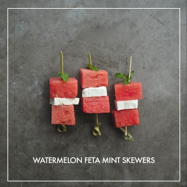Watermelon Feta Mint Skewers // shutterbean