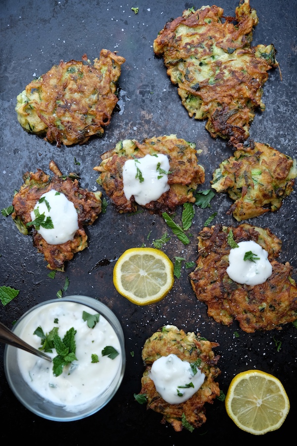 Check out the recipe for the most delicious Zucchini Herb Fritters with Garlic Yogurt Dip on Shutterbean.com!