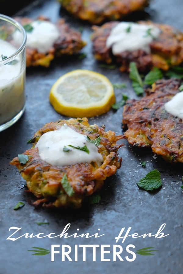 Check out the recipe for the most delicious Zucchini Herb Fritters with Garlic Yogurt Dip on Shutterbean.com!